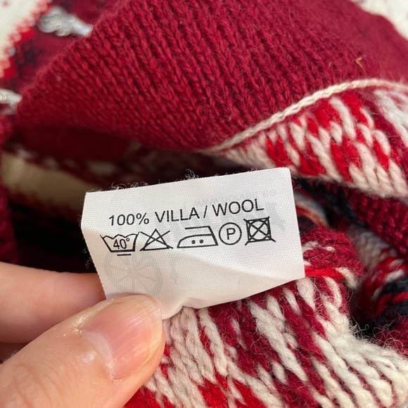 Horveit Womens Wool Fair Isle Cardigan Sweater Size XL Clasp Hook Closure Nordic - Picture 7 of 14